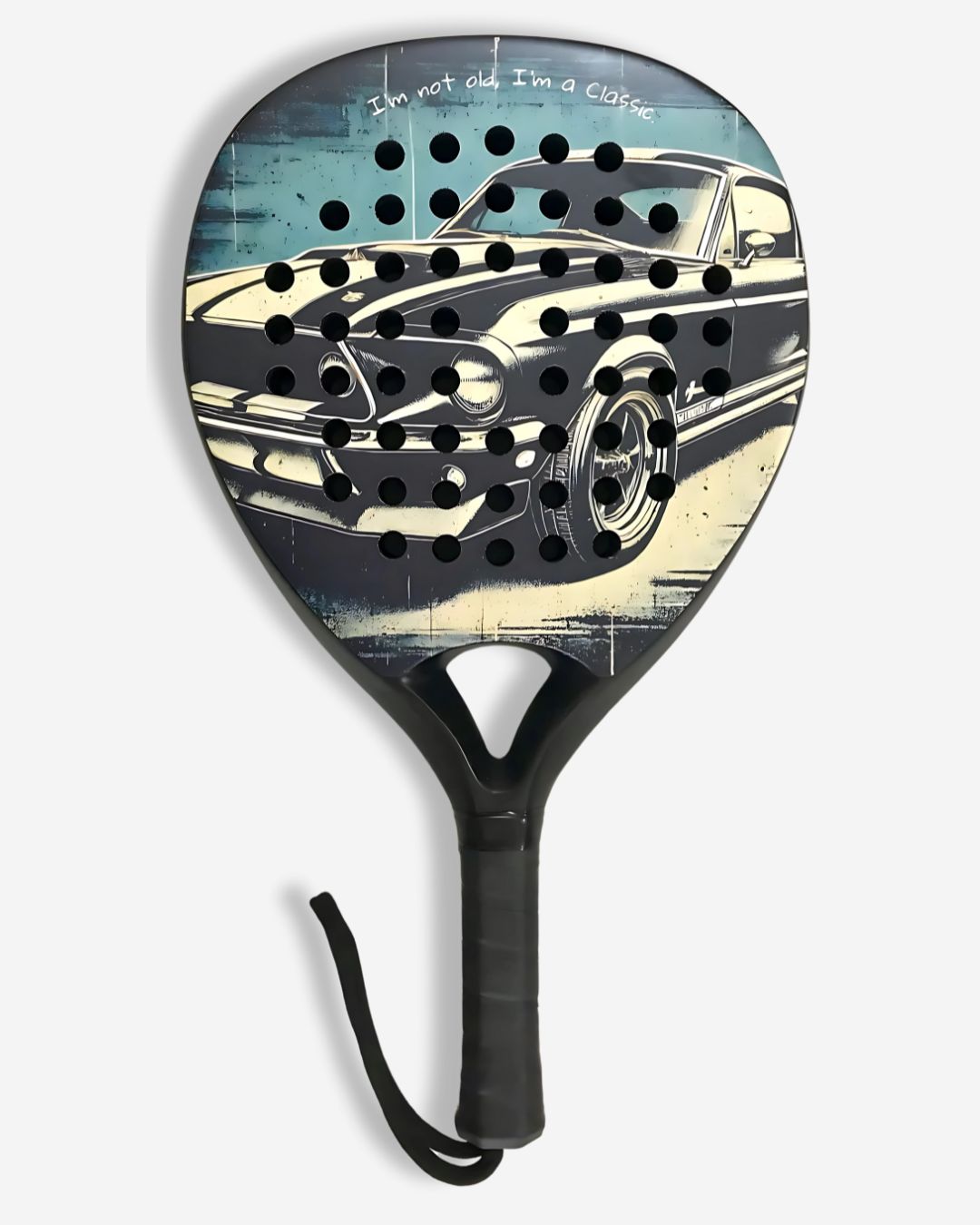 padel racket met auto